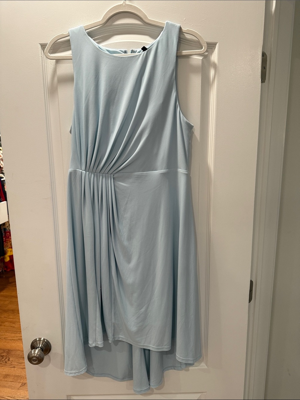 White House Black Market Pale Blue High-Low Sleeveless Dress